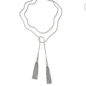 Kendra Scott Phara Lariat Necklace in Silver